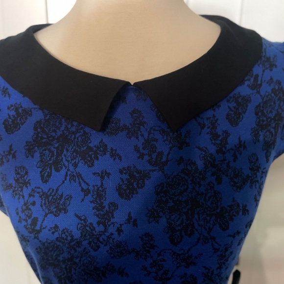 Lindy Bop Blue & Black Dress - Picture 3 of 3